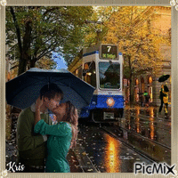 Pluie et amour - Free animated GIF