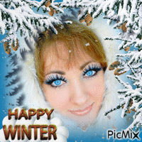 happy winter GIF animé