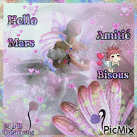 ... Hello Mars ... M J B Créations - Бесплатный анимированный гифка