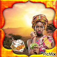 FEMME AFRICAINE GIF animé