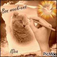 Bon week-end les chatons - Бесплатный анимированный гифка