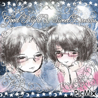 e and z good night animeret GIF