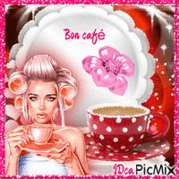 Bon café  rose 动画 GIF