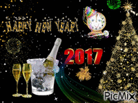 Happy New Year 2017 - GIF เคลื่อนไหวฟรี