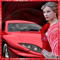 La femme et la voiture animirani GIF
