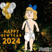 New Year's Baby 2024 - GIF animé gratuit