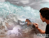 Cheval Peint - Besplatni animirani GIF