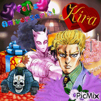 Feliz aniversário, Yoshikage Kira! animált GIF