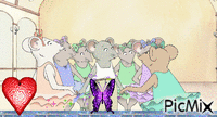 Angelina and her friends - Free animated GIF