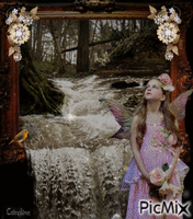 fairy in the forest - GIF animé gratuit