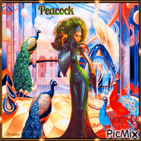 Peacock GIF animé