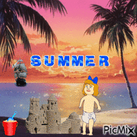 Summer baby animovaný GIF