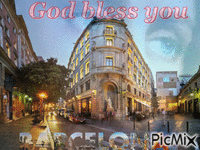 Dios bendiga a Barcelona. animerad GIF