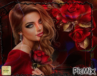 bordó rózsa - Bezmaksas animēts GIF