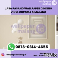 JASA PASANG WALLPAPER DINDING VINYL CHROMA DIMALANG - GIF animé gratuit