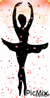 Ballet silueta - Бесплатный анимированный гифка