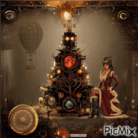 Steampunk--Weihnachten - Darmowy animowany GIF