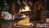 Christmas Fireplace animowany gif