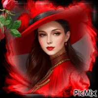 LADY IN RED animovaný GIF