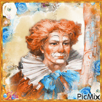 Clown au paradis - Tons pastels - 免费动画 GIF