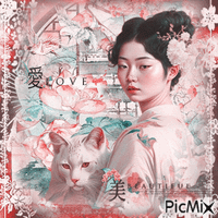Oriental woman cat