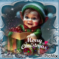 Le petit elfe de Noël - Gratis geanimeerde GIF