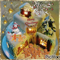 Christmas Cake - Darmowy animowany GIF
