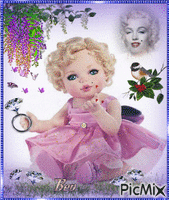 Marilyn Monroe #4 Porcelain doll Gif Animado
