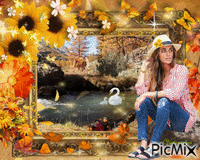 Paysage d'automne geanimeerde GIF