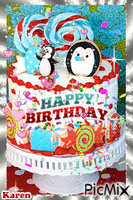 Penguin Cake - GIF animé gratuit