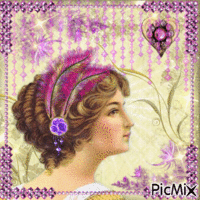 Portrai couleur lilas animovaný GIF