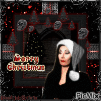 {♦}Merry Gothic Christmas with Morticia Addams{♦}