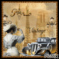 Paris vintage - GIF animado grátis