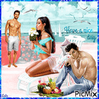 Summer. Beach. Have a nice day 动画 GIF