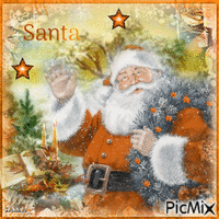 Portret Santa - GIF animasi gratis