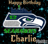 Happy Birthday Seahawks geanimeerde GIF