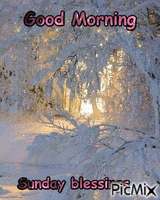 snowy good morning - GIF animé gratuit