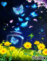 Butterflies in a jar - GIF animé gratuit