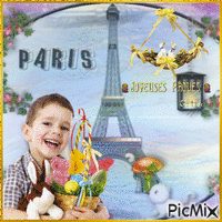 Pâques a Paris - GIF animé gratuit