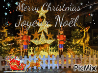 Merry Christmas / Joyeux Noël - GIF animé gratuit