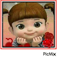 LITTLE GIRL FACE - GIF animé gratuit