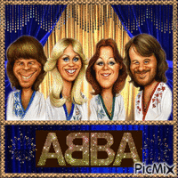 Lieblingsmusikgruppe - Cartoon-Zeichnung... ABBA