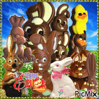 Chocolate bunny - Zdarma animovaný GIF