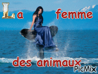 La femme des animaux - Darmowy animowany GIF