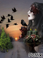 Gothic Girl - GIF animate gratis