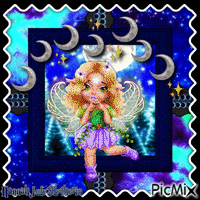 {♦}Little Fairy at Night{♦} - Бесплатный анимированный гифка