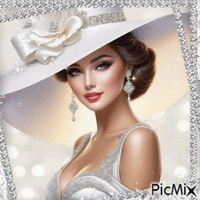 Un portrait de beauté blanche - Vintage - GIF animé gratuit