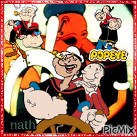 Popeye et Olivia,concours - Bezmaksas animēts GIF