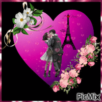 Amor en Paris. Animiertes GIF