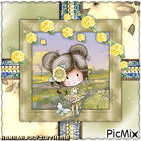 ♥♦♥Girl hanging out in the Field♥♦♥ Gif Animado